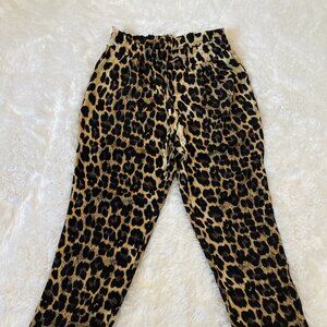 Zara Women’s Leopard Print Drawstring Jogger Pants